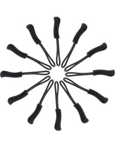 Tiradores de Cremallera Wisdompro 12 Pcs Negro Antideslizante 2