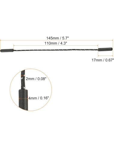 Extensores de Tiradores de Cremallera PATIKIL, 15 Unidades, Negro