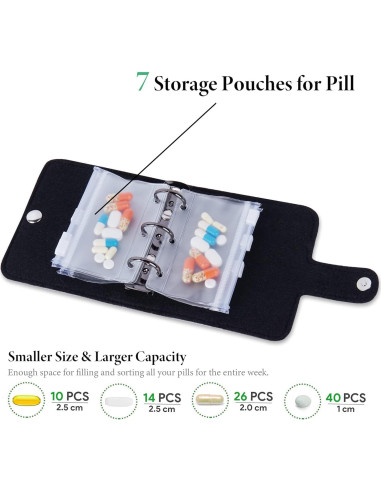 Organizador de Pastillas Hennaja 1 Paquete Oro Tallado