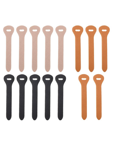 15 Tiradores de Cremallera de Cuero Genuino SG Store 70x17mm