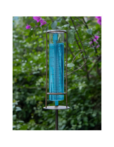 Pluviómetro X-PREK de Vidrio 17.78 cm Decorativo para Jardín