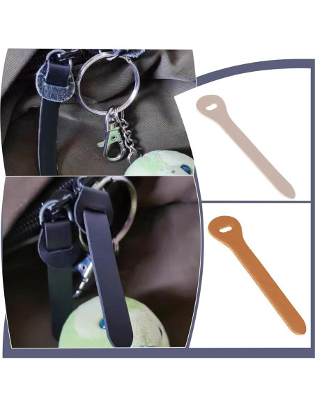 15 Tiradores de Cremallera de Cuero Genuino SG Store 70x17mm