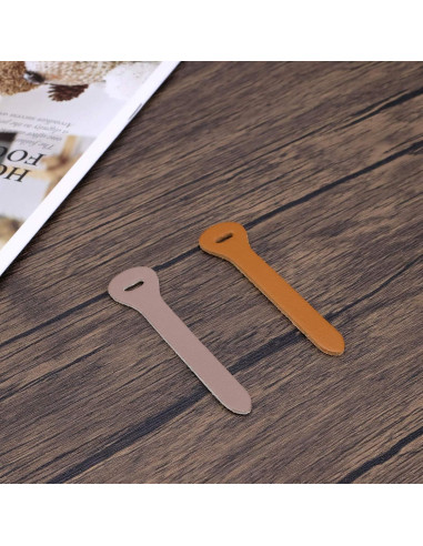 15 Tiradores de Cremallera de Cuero Genuino SG Store 70x17mm