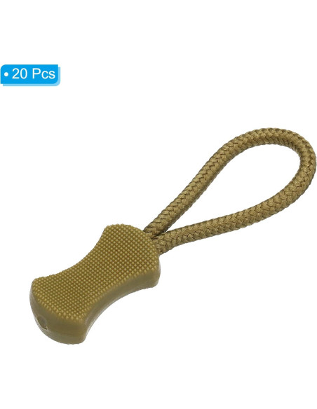 Tiradores de Cremallera PATIKIL 20 Piezas Caqui Antideslizante