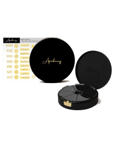 Estuche organizador de pastillas Aposhacary 7 compartimentos negro