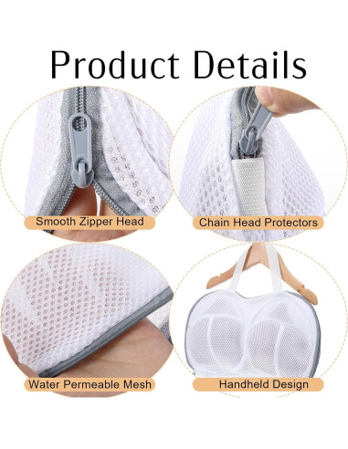 Bolsas para Sujetadores XLIUAX - 2 Pcs, Lavado a Mano, 28.5x16.5cm