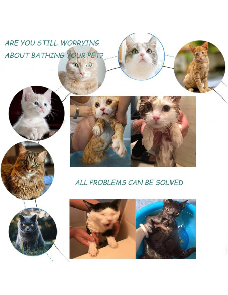 Bolsa de Baño para Gatos FANOVO Ajustable y Transpirable