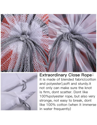 Bolsa de Lavandería Kimmama XL Malla Gruesa 61x91 cm Blanca