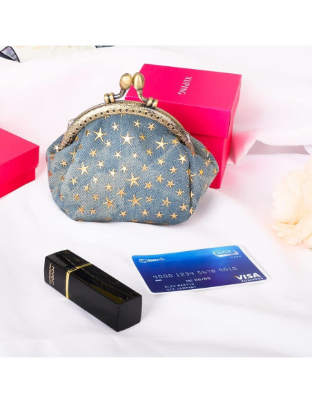 Monedero Pequeño iSuperb Azul con Cierre de Hebilla