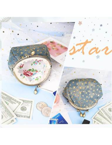 Monedero Pequeño iSuperb Azul con Cierre de Hebilla