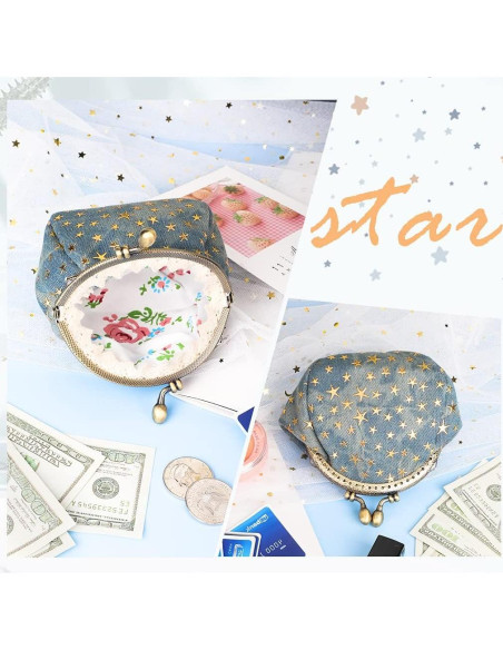 Monedero Pequeño iSuperb Azul con Cierre de Hebilla