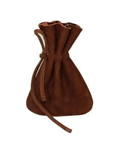 Bolsa de Monedas Medieval de Cuero Hide & Drink - 15x10cm