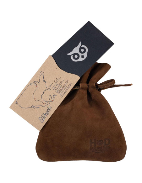 Bolsa de Monedas Medieval de Cuero Hide & Drink - 15x10cm