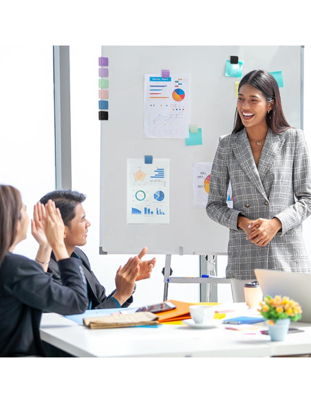 Clips Magnéticos PetsHome 18 Piezas Coloridos para Oficina y Hogar