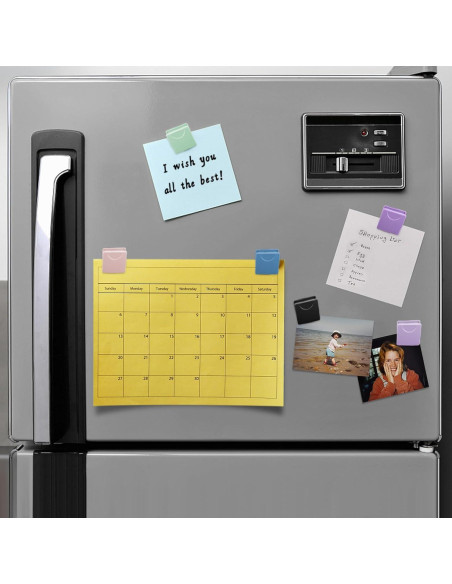 Clips Magnéticos PetsHome 18 Piezas Coloridos para Oficina y Hogar