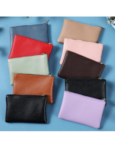 10 Monederos Portátiles de PU Dimeho - Mini Porta Tarjetas