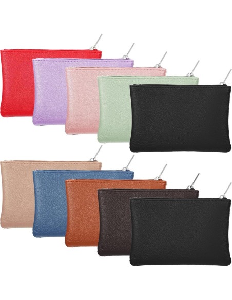 10 Monederos Portátiles de PU Dimeho - Mini Porta Tarjetas