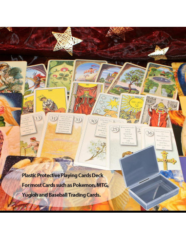 2 Cajas de Almacenamiento de Cartas de Plástico Transparente 92x67x20mm