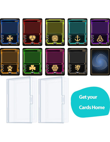 2 Cajas de Almacenamiento de Cartas de Plástico Transparente 92x67x20mm