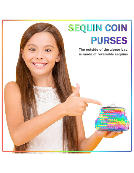 Monedero Mini Lentejuelas Doble Cara Prasacco 7x9cm Niños