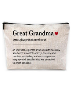 Bolsa de Maquillaje Sufamb Blanca para Abuela 25.4x19.05 cm