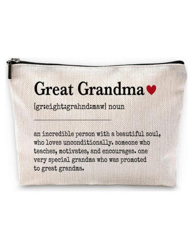 Bolsa de Maquillaje Sufamb Blanca para Abuela 25.4x19.05 cm