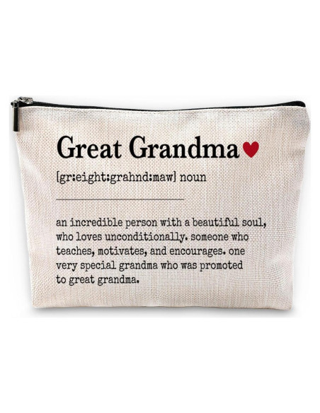 Bolsa de Maquillaje Sufamb Blanca para Abuela 25.4x19.05 cm