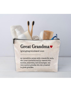 Bolsa de Maquillaje Sufamb Blanca para Abuela 25.4x19.05 cm 2