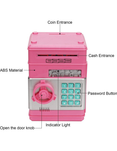 Banco Electrónico de Ahorros Adevena Rosa Mini ATM 0.54 kg