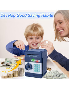 Alcancía Electrónica Refasy Mini ATM para Niños 3-12 Años 2