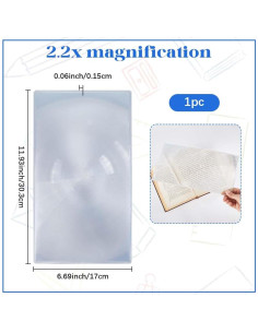 Lente Aumentadora Fresnel SOFPLATE 30.3x17cm 2.2x Acrílico 2