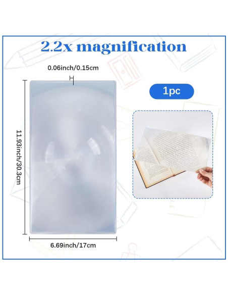 Lente Aumentadora Fresnel SOFPLATE 30.3x17cm 2.2x Acrílico