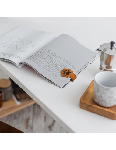 Marcador Magnético de Cuero Huella de Perro Solldgt 10.19cm