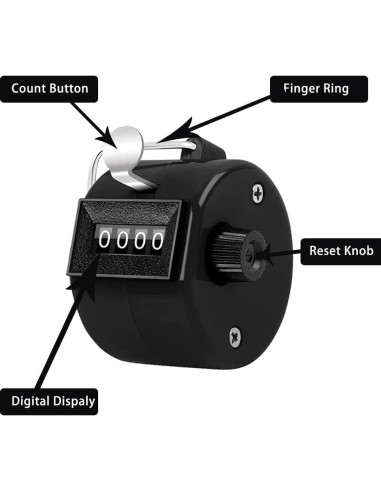 Contador Mecánico Portátil HZXSDEG 4 Dígitos para Entrenamiento