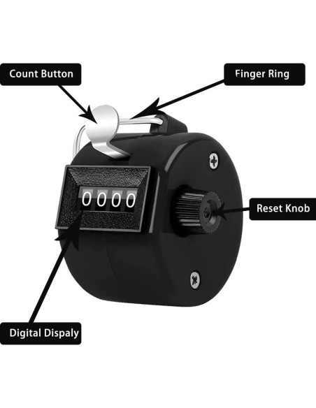 Contador Mecánico Portátil HZXSDEG 4 Dígitos para Entrenamiento
