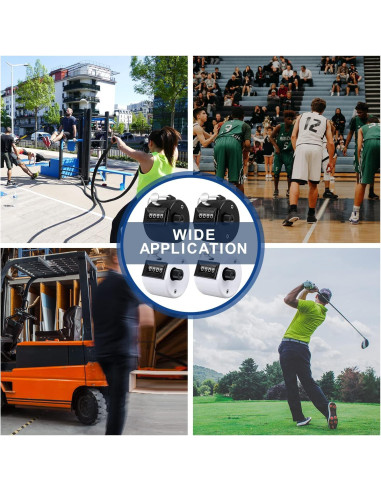 Contador Mecánico Portátil HZXSDEG 4 Dígitos para Entrenamiento