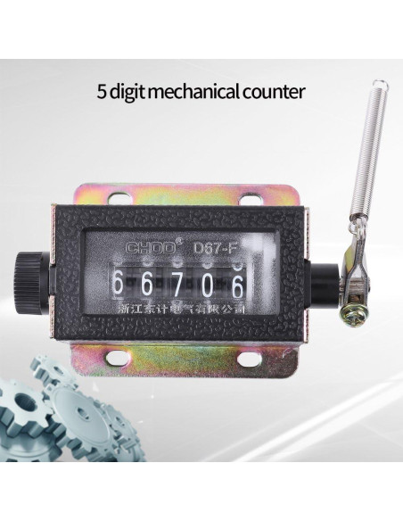 Contador Mecánico Manual Fdit 5 Dígitos para Maquinaria Textil