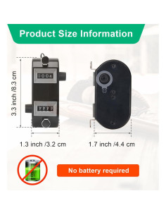 Contador de Lanzamientos Doble Windspeed Negro 2 Piezas 2