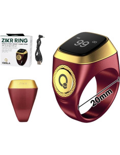 Contador de Anillo Inteligente Tasbih Anlising Marrón 20mm 2