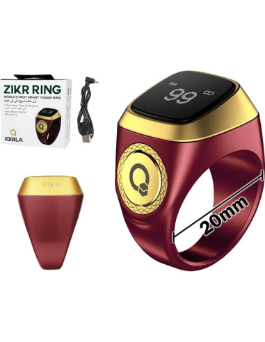 Contador de Anillo Inteligente Tasbih Anlising Marrón 20mm