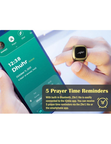 Contador de Anillo Inteligente Tasbih Anlising Marrón 20mm