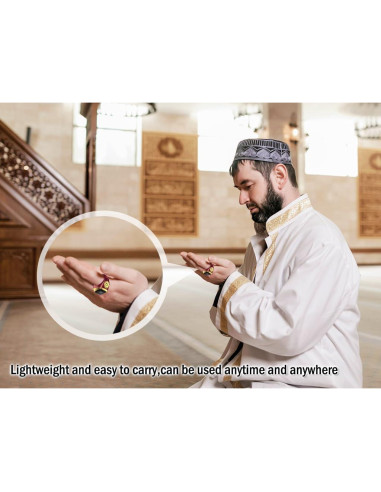 Contador de Anillo Inteligente Tasbih Anlising Marrón 20mm