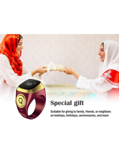 Contador de Anillo Inteligente Tasbih Anlising Marrón 20mm