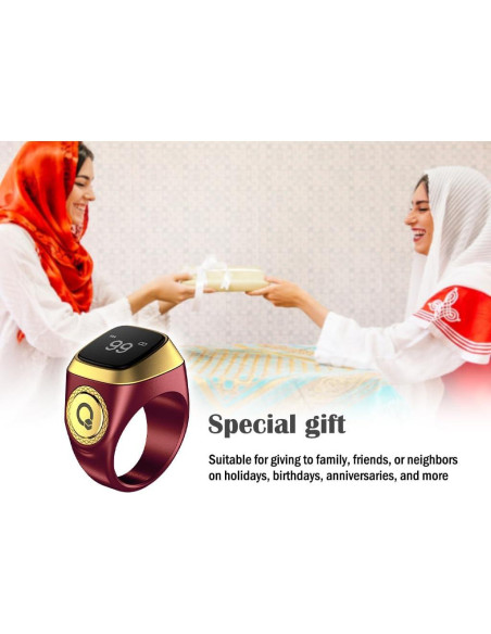 Contador de Anillo Inteligente Tasbih Anlising Marrón 20mm