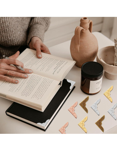 160 Protectores de Esquinas de Libros Metal Genérico 4 Colores