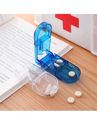 Cortador y triturador de pastillas Junfamilee 2 piezas