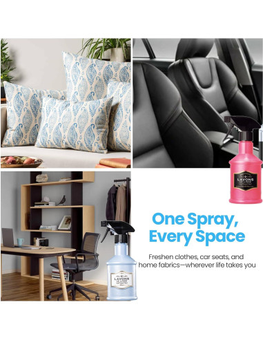 Spray Desodorante Natural LAVONS 370ml - Refrescante de Tela Luna Brillante