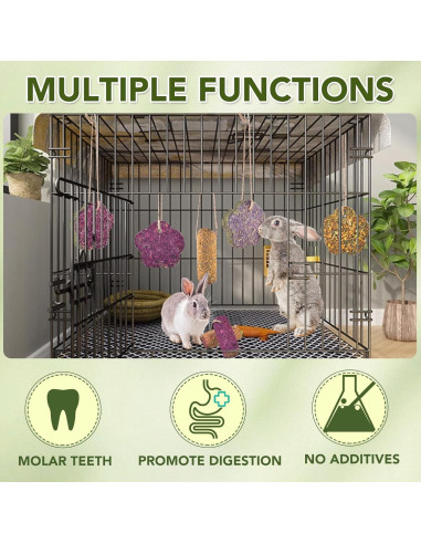 12 Palitos de Masticar para Conejos Jorewood - Heno Timothy