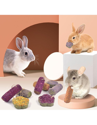 12 Palitos de Masticar para Conejos Jorewood - Heno Timothy