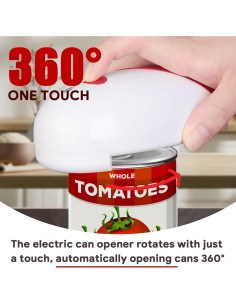 Abrelatas Eléctrico AQUOX CO001 Automático Sin Manos Rojo 2